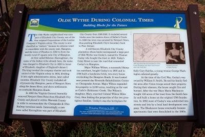 Olde Wythe During Colonial Times Marker image. Click for full size.