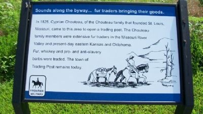Sounds along the byway...fur traders bringing their goods. Marker image. Click for full size.