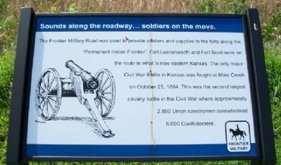 Sounds along the roadway...soldiers on the move. Marker image. Click for full size.