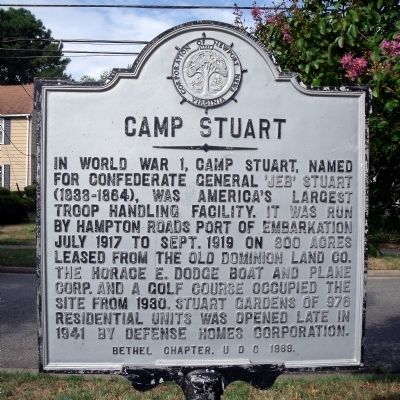 Camp Stuart Marker image. Click for full size.