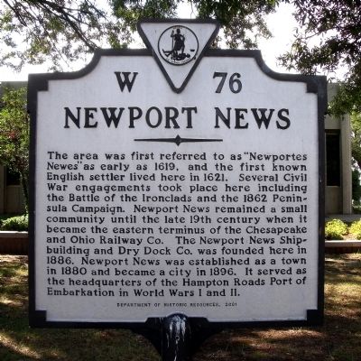 Newport News Marker image. Click for full size.