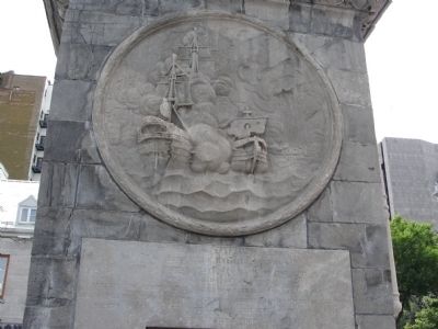 Nelson Column - west face inscription image. Click for full size.