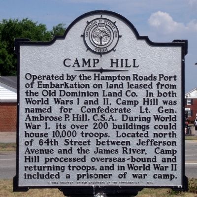 Camp Hill Marker image. Click for full size.