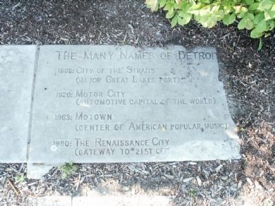 Glimpses of Detroit's Riverfront History Marker - Stone 2 image. Click for full size.
