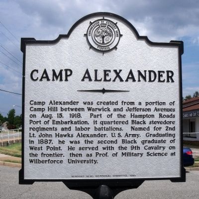Camp Alexander Marker. Click for full size. Camp Alexander Marker image. Click for full size.