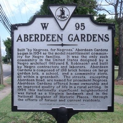 Aberdeen Gardens Marker. Click for full size. Aberdeen Gardens Marker image. Click for full size.