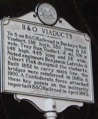 B&O Viaducts Marker image. Click for full size.
