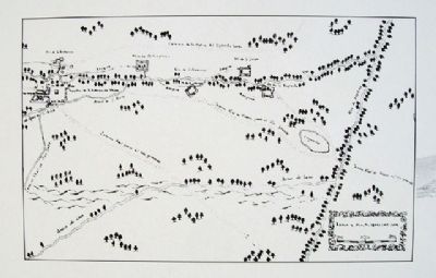 Period Map on The Mission Road Marker image. Click for full size.