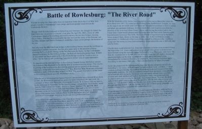 Battle of Rowlesburg: "The River Road" Marker image. Click for full size.
