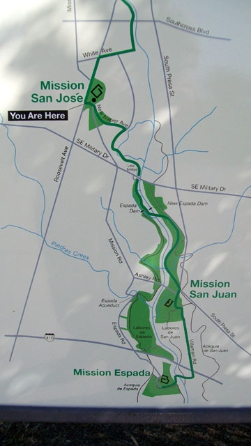 Photo: San Antonio Missions Map on Marker