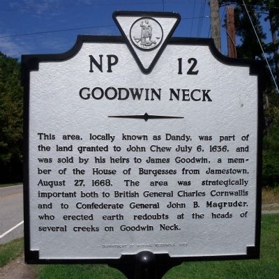 Goodwin Neck Marker. Click for full size. Goodwin Neck Marker image. Click for full size.