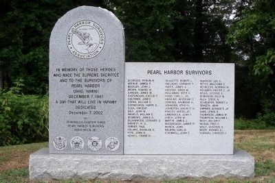 Pearl Harbor Survivors Memorial. Click for full size. Pearl Harbor Survivors Memorial image. Click for full size.