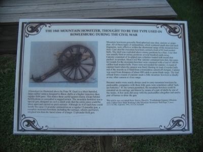The 1841 Mountain Howitzer Marker image. Click for full size.