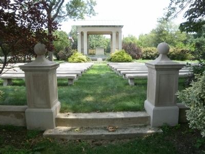 Rostrum in Beverly National Cemetery. Click for full size. Rostrum in Beverly National Cemetery image. Click for full size.