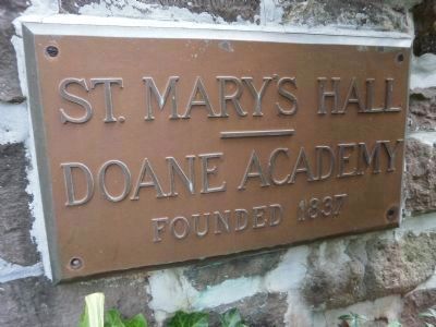 St Mary's Hall/Doane Academy marker image. Click for full size.
