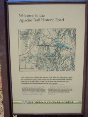 Welcome to the Apache Trail Historic Road Marker image. Click for full size.