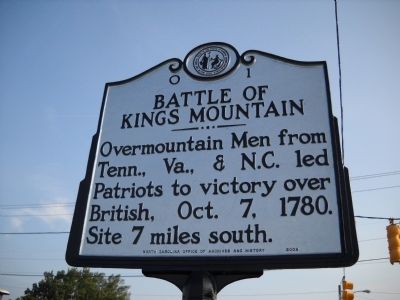 Battle of Kings Mountain Marker image. Click for full size.