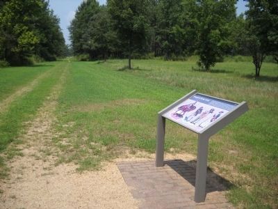 Marker on Cowpens National Battlefield. Click for full size. Marker on Cowpens National Battlefield image. Click for full size.