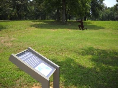 Marker on Cowpens National Battlefield. Click for full size. Marker on Cowpens National Battlefield image. Click for full size.