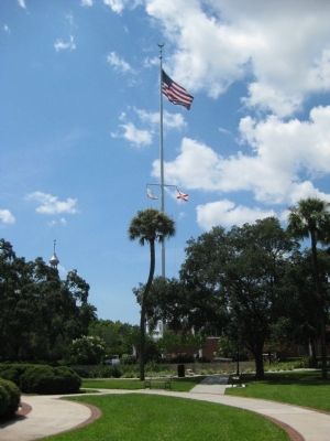 American Flag over the "Spanish Fort". Click for full size. American Flag over the "Spanish Fort" image. Click for full size.