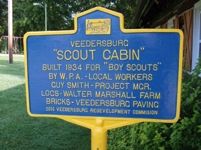 Veedersburg " Scout Cabin " Marker image. Click for full size.