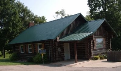Veedersburg " Scout Cabin " and the Marker. Click for full size. Veedersburg " Scout Cabin " and the Marker image. Click for full size.