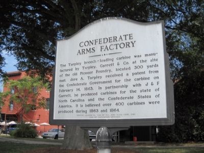 Confederate Arms Factory Marker. Click for full size. Confederate Arms Factory Marker image. Click for full size.