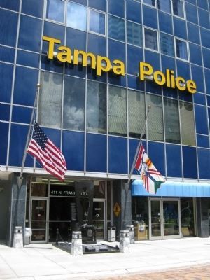 Fallen Officers Memorial at Tampa Police Headquarters image. Click for full size.