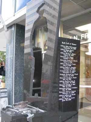 Tampa Police Fallen Officers Memorial, right panel image. Click for full size.