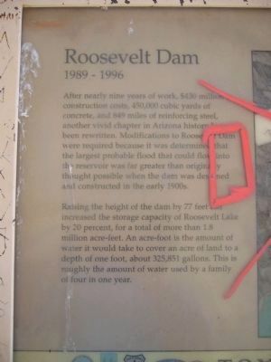 Roosevelt Dam Marker. Click for full size. Roosevelt Dam Marker image. Click for full size.