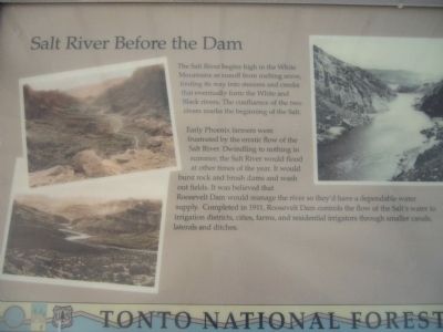 Salt River Before the Dam Marker image. Click for full size.