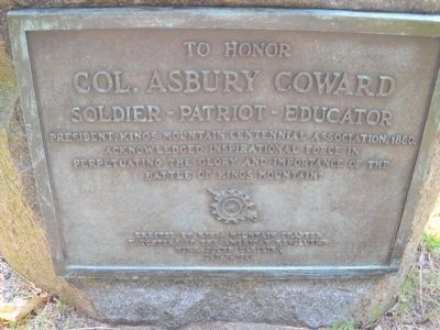 Col. Asbury Coward Marker image. Click for full size.