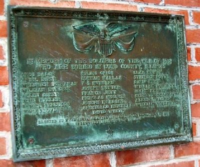 War of 1812 Soldiers Buried in Bond County Marker image. Click for full size.