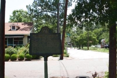 The First Academy of Richmond County Marker, seen along 4th Street image. Click for full size.