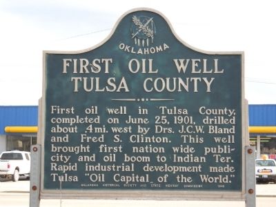 First Oil Well in Tulsa County Marker image. Click for full size.