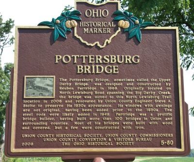 Pottersburg Bridge Marker. Click for full size. Pottersburg Bridge Marker image. Click for full size.
