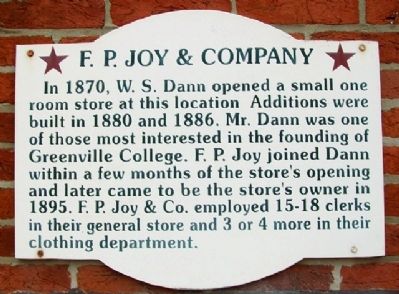 F. P. Joy & Company Marker image. Click for full size.