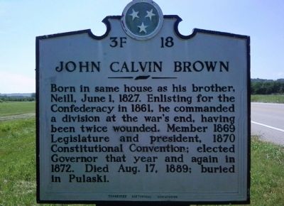 John Calvin Brown Marker. Click for full size. John Calvin Brown Marker image. Click for full size.