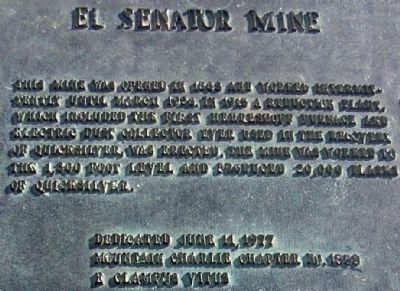 El Senator Mine Marker image. Click for full size.