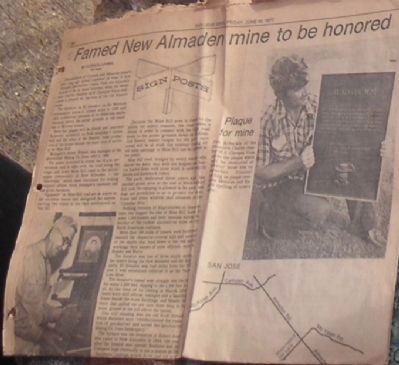 El Senator Mine Dedication Article From 1977 image. Click for full size.