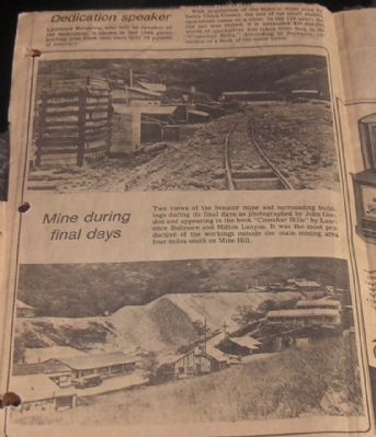 El Senator Mine Marker. Click for full size. El Senator Mine Marker image. Click for full size.