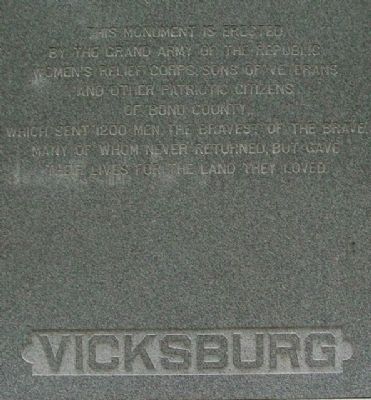 Bond County Civil War Monument South Face image. Click for full size.