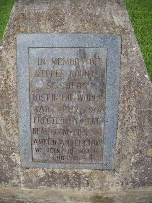 Stokes County World War I Marker. Click for full size. Stokes County World War I Marker image. Click for full size.