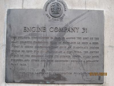 Engine Company 31 Marker image. Click for full size.