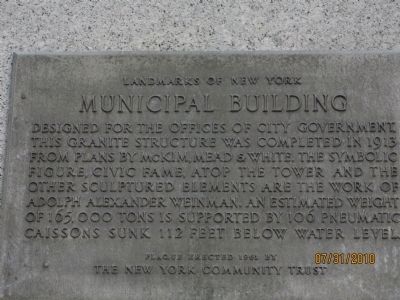 Municipal Building Marker image. Click for full size.