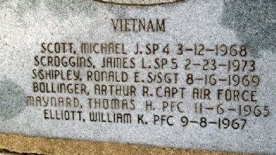 Bond County Veterans Memorial Marker - Vietnam image. Click for full size.