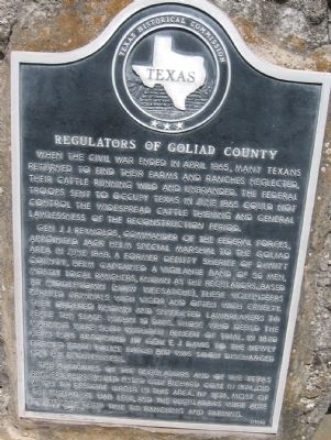 Regulators of Goliad County Marker image. Click for full size.