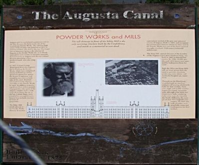 The Augusta Canal Marker. Click for full size. The Augusta Canal Marker image. Click for full size.