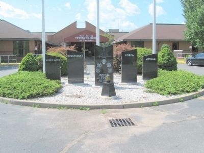 Paramus Veterans Monument in front of the New Jersey Veterans Home at Paramus. Click for full size. Paramus Veterans Monument in front of the New Jersey Veterans Home at Paramus image. Click for full size.