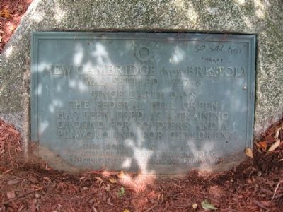 New Cambridge (now Bristol) Marker. Click for full size. New Cambridge (now Bristol) Marker image. Click for full size.